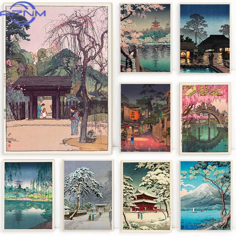 Japanese Lifestyle And Traditions - AZNM Retro Ukiyo-e Traditional Japan Poster
