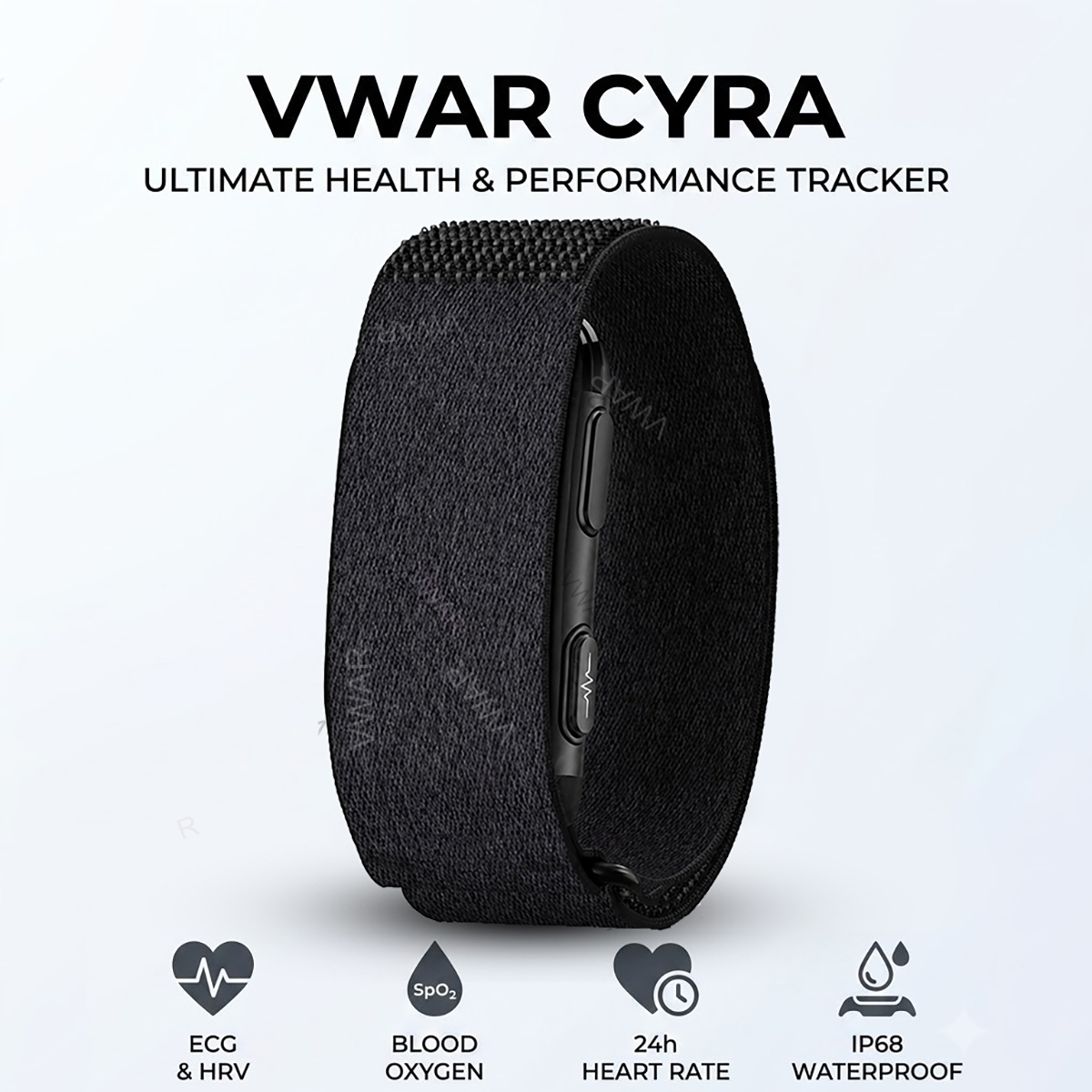 Japanese Active Lifestyle - VWAR CYRA Screenless Fitness Tracker ECG+HRV