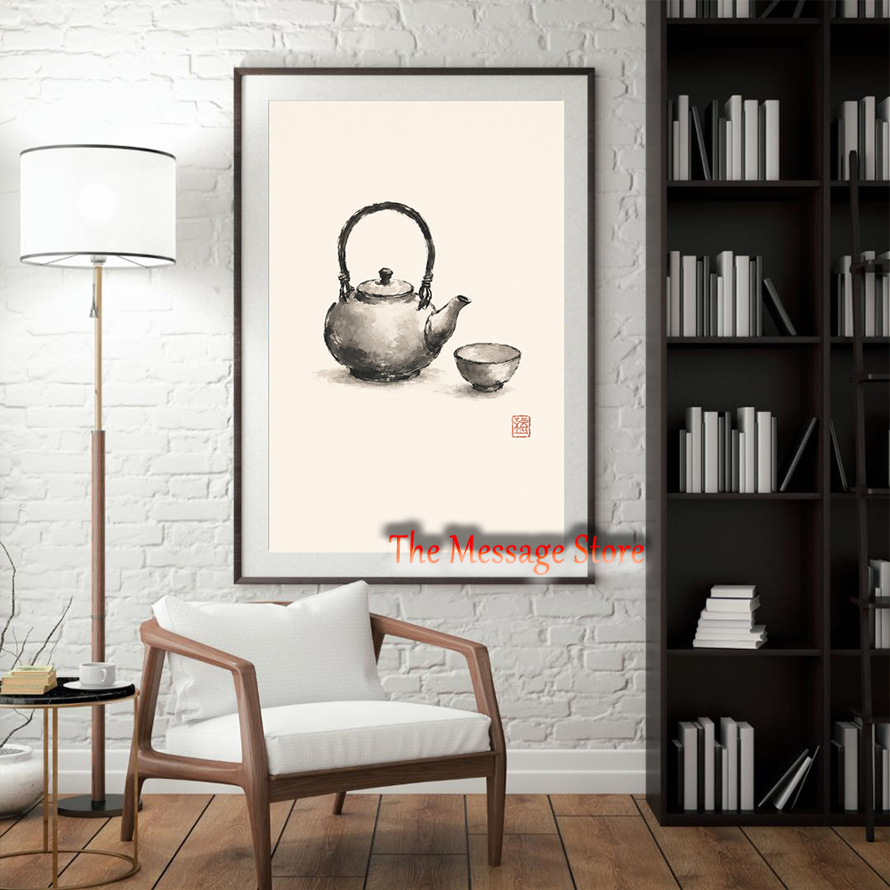 Japanese Teapot Art Minimalist - Japanese Lifestyle And Traditions recension och pris