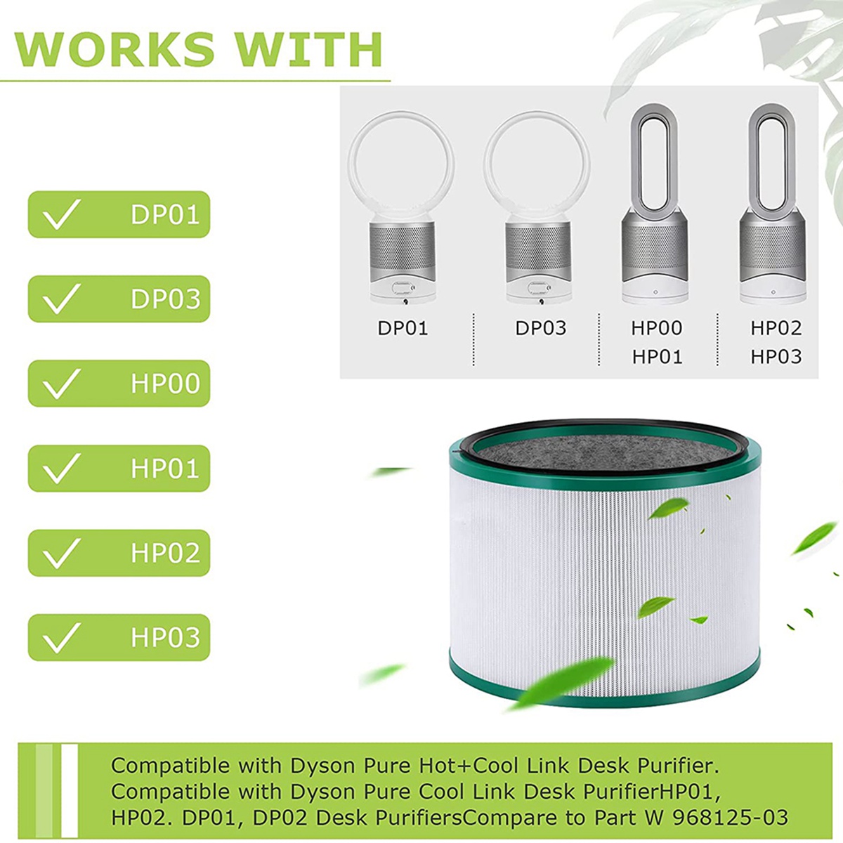 HGHO Replacement Filter for Dy - Dyson Fan Pure Cool recension och pris