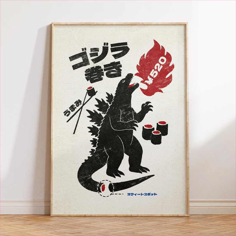 Japan Food Art Poster Retro Ja - Japanese Lifestyle And Food recension och pris