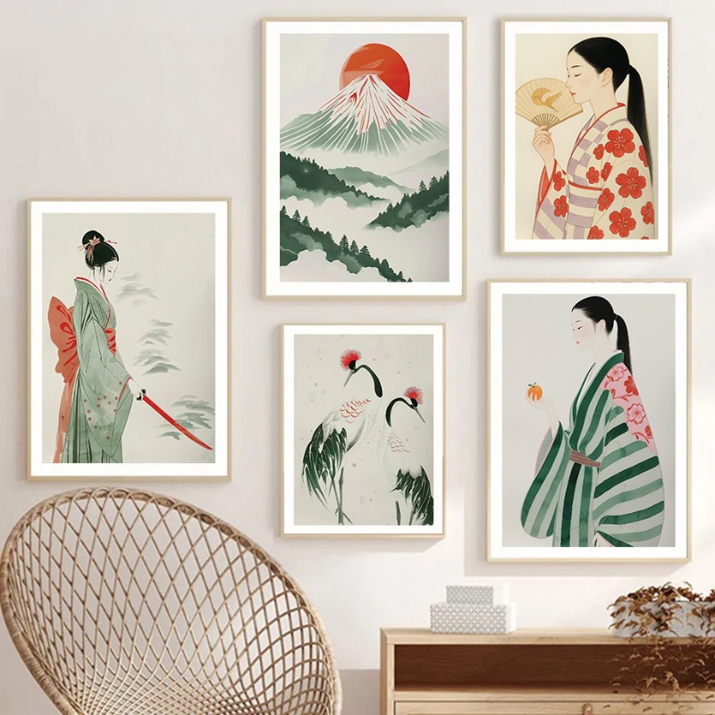 Mount Fuji & Crane Japanese Wa - Japanese Lifestyle And Traditions recension och pris